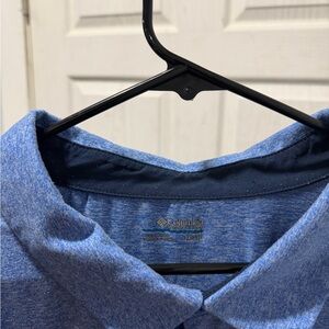 Columbia Men's Tech Trail Polo (Heathered Blue)